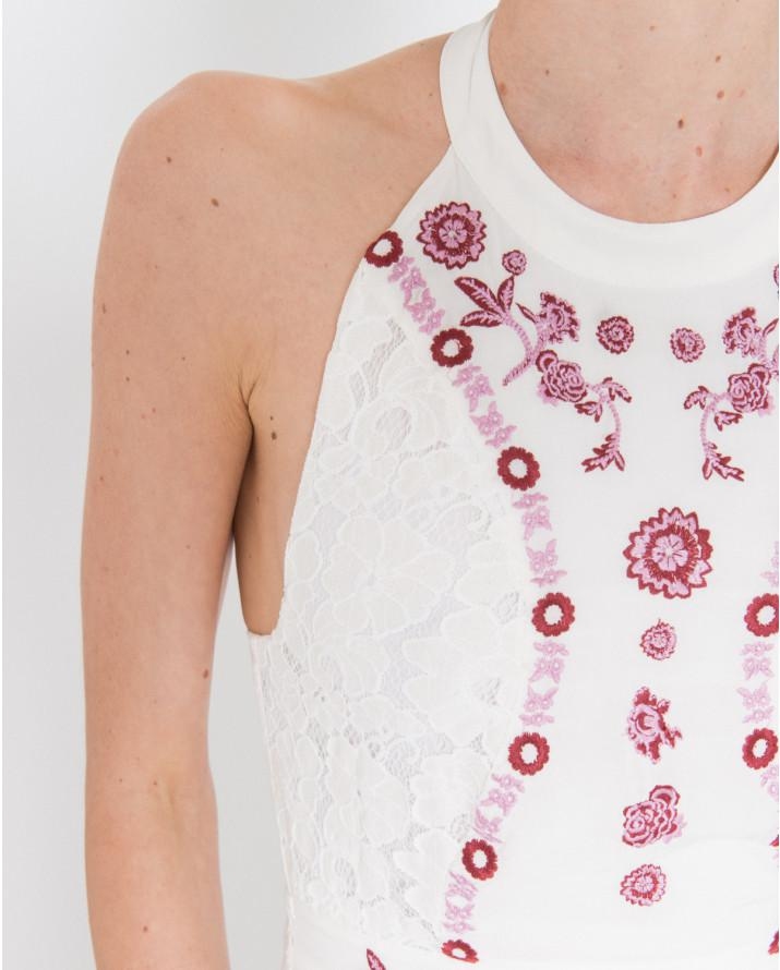 【silvian-heach】刺繡削肩長洋裝