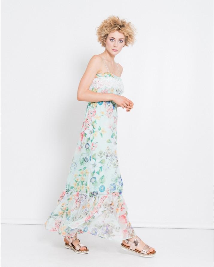 【silvian-heach】春日花卉細肩長洋裝