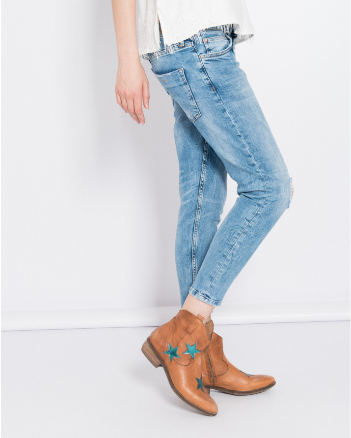 【silvian-heach】小刷破七分牛仔褲