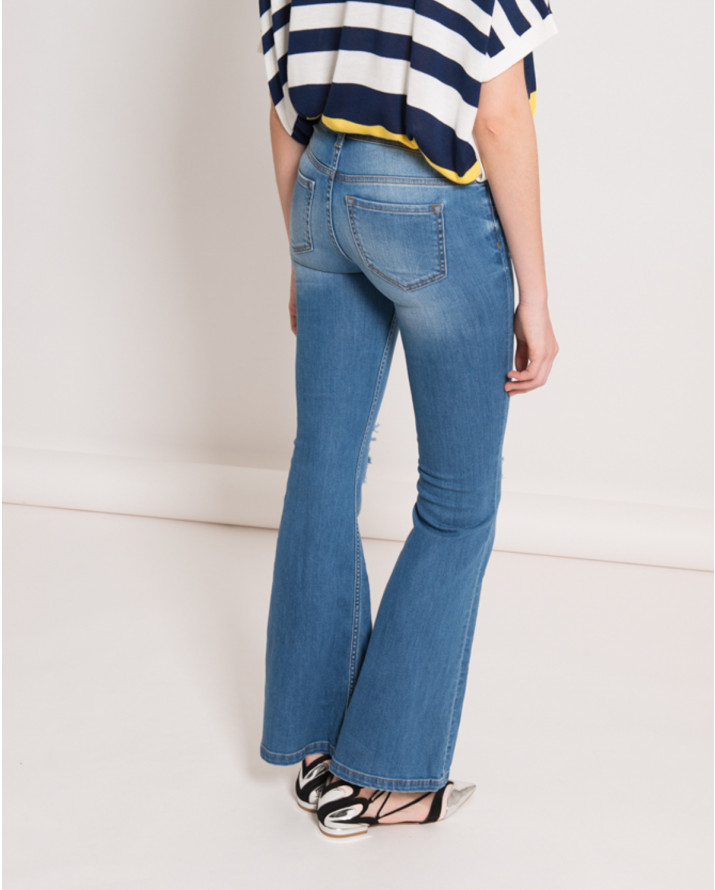 【silvian-heach】小刷破喇叭牛仔褲