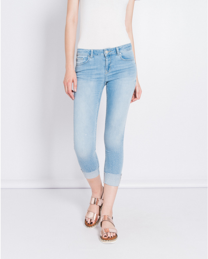 【silvian-heach】碎鑽七分牛仔內搭褲