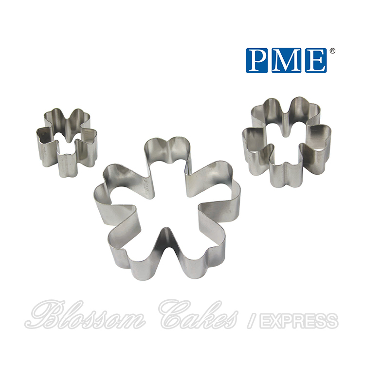 PME Stainless Steel Primrose Flower Petal Cutters, Set of 3