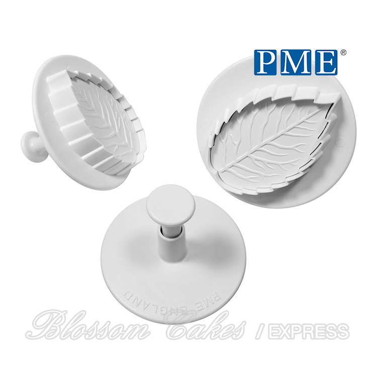 PME Veined Rose Leaf Plunger Cutters, XL/2XL/3XL Sizes, Set of 3