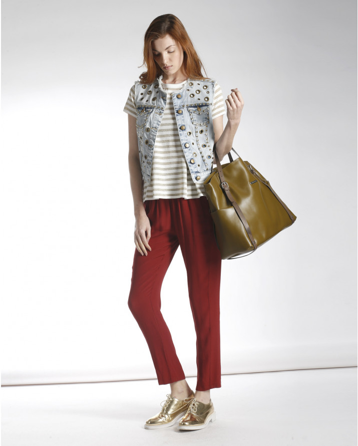 【silvian-heach】金屬圈圈牛仔背心