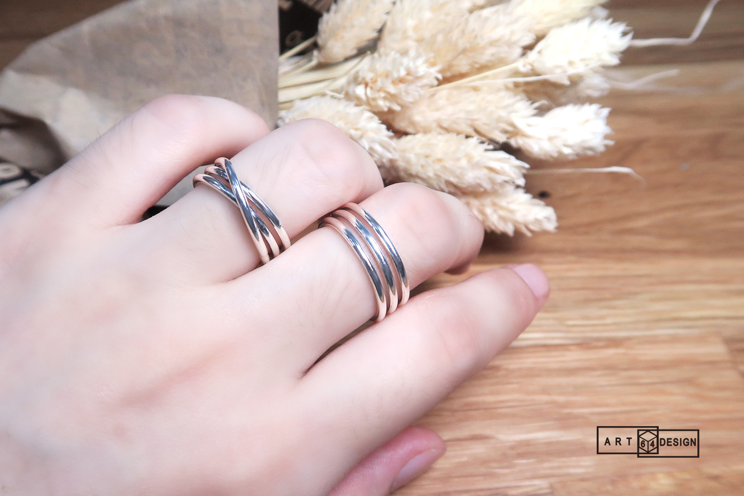 三迴旋銀戒 925純銀戒指