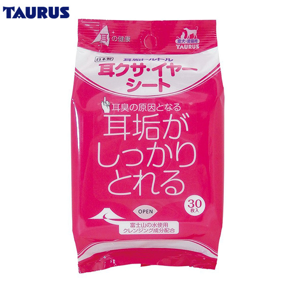 日本直送 Taurus 犬貓用 潔耳濕紙巾30pcs