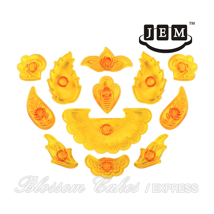 JEM Floral Applique - Jacobean Style Cutters, Set of 12