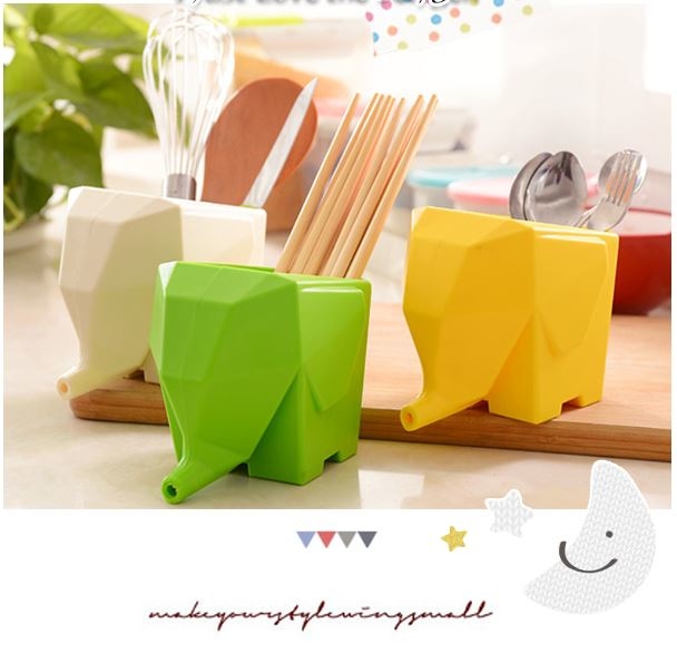 創意廚房大象餐具瀝水杯 收納杯 筆筒