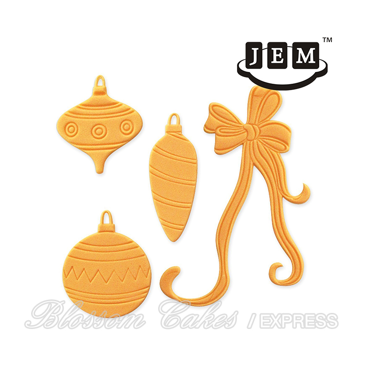JEM Christmas Baubles and Bow Cutters, Set of 4