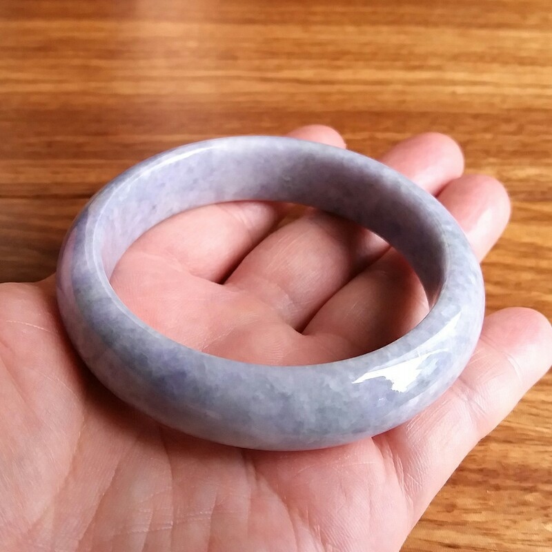糯種紫羅蘭玉鐲 59mm, 天然翡翠A玉, 緬甸玉, Jade, Jadeite