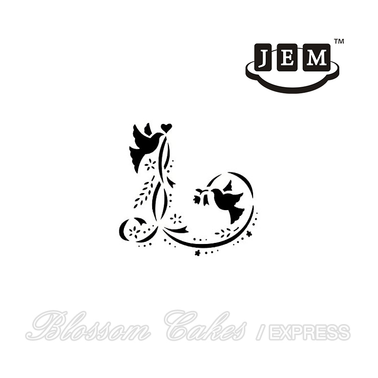 JEM Doves & Ribbons Stencil