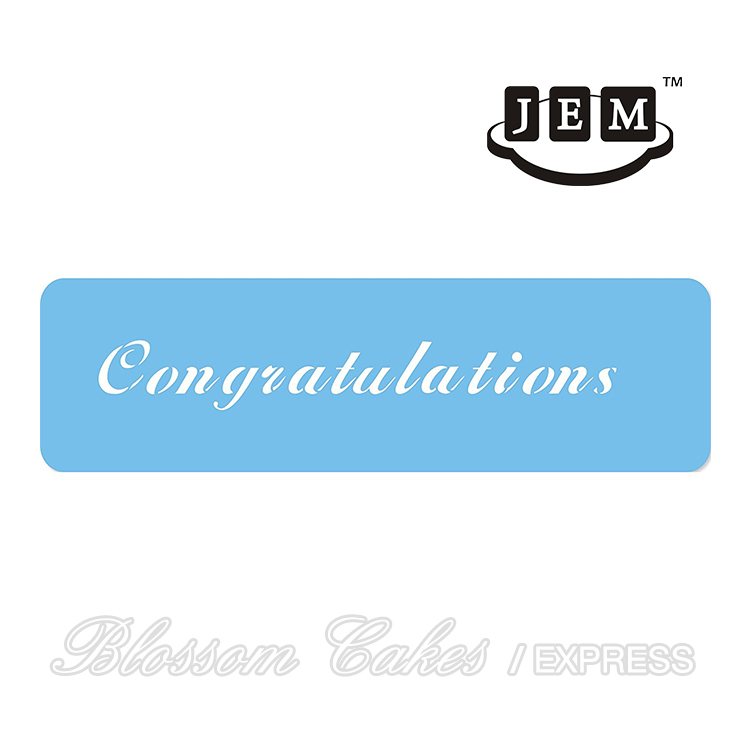 JEM Congratulations Stencil
