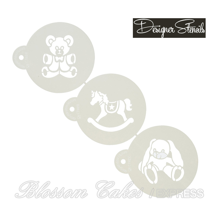 Designer Stencils - Teddy, Horse, Bunny, Set of 3
