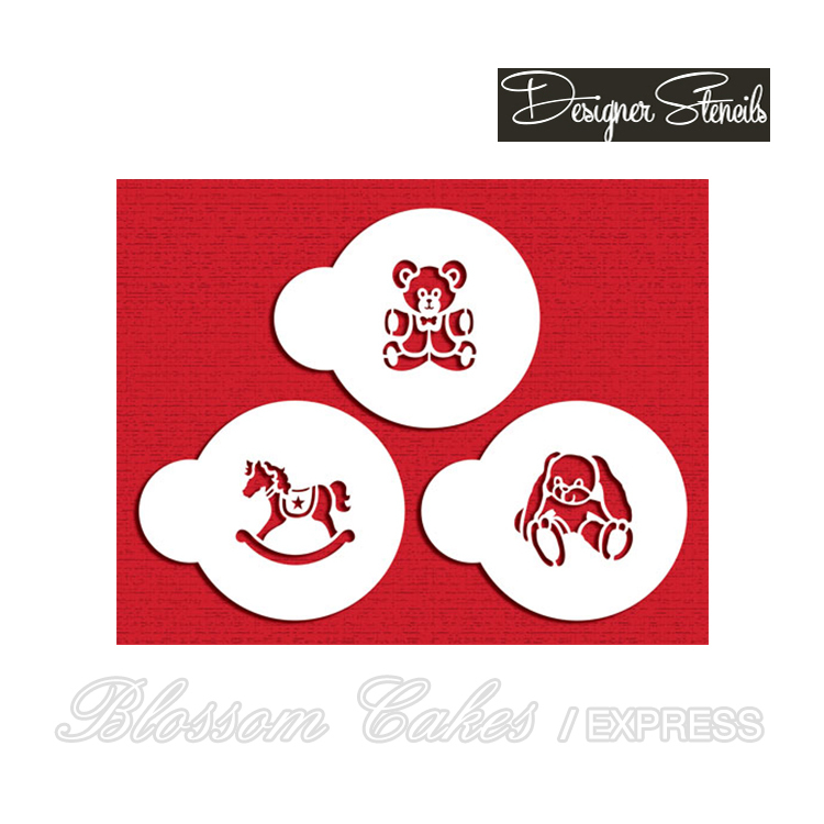 Designer Stencils - Mini Baby Toys, Set of 3