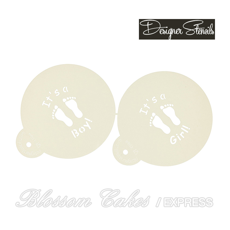 Designer Stencils - It's a Boy/Girl Cookie, Set of 2