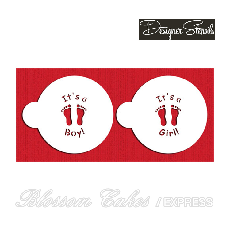 Designer Stencils - It's a Boy/Girl Cookie, Set of 2