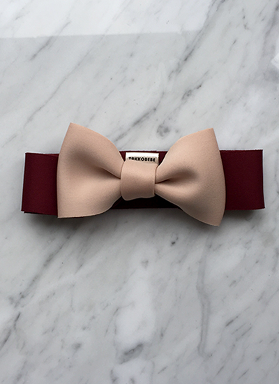 [現貨] TakkoBebe寶寶基本髮帶(酒紅色+膚色)