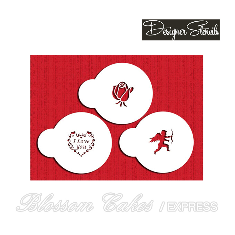 Designer Stencils - Mini I Love You, Set of 3