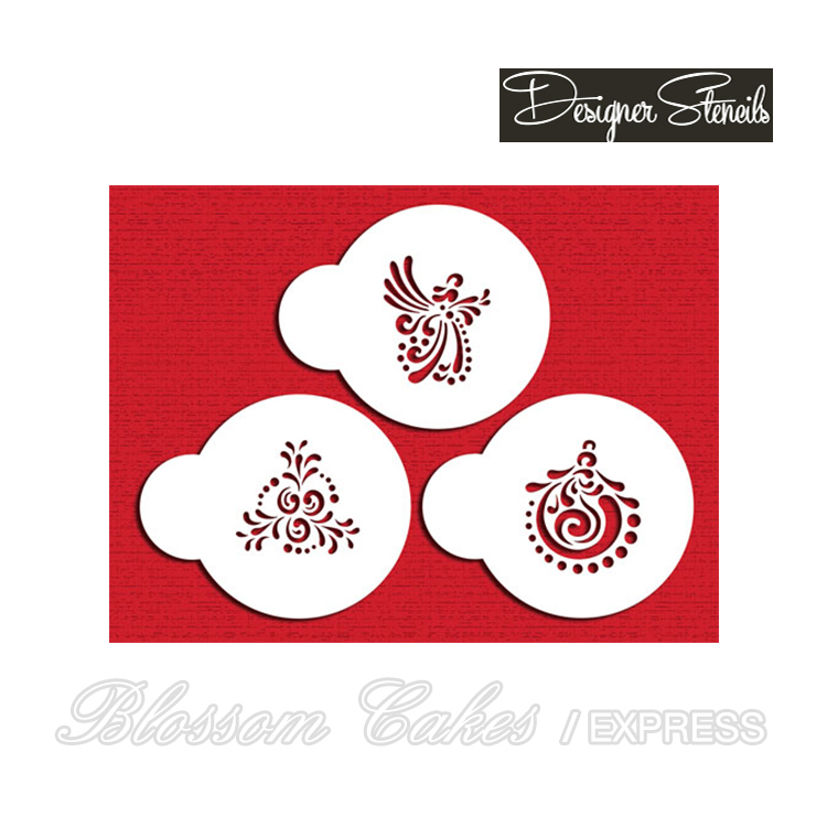 Designer Stencils - Fancy Holiday Cookies, Set of 3