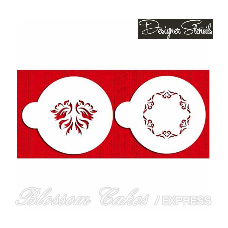Designer Stencils - Wedding Doves Cookies, Set of 2