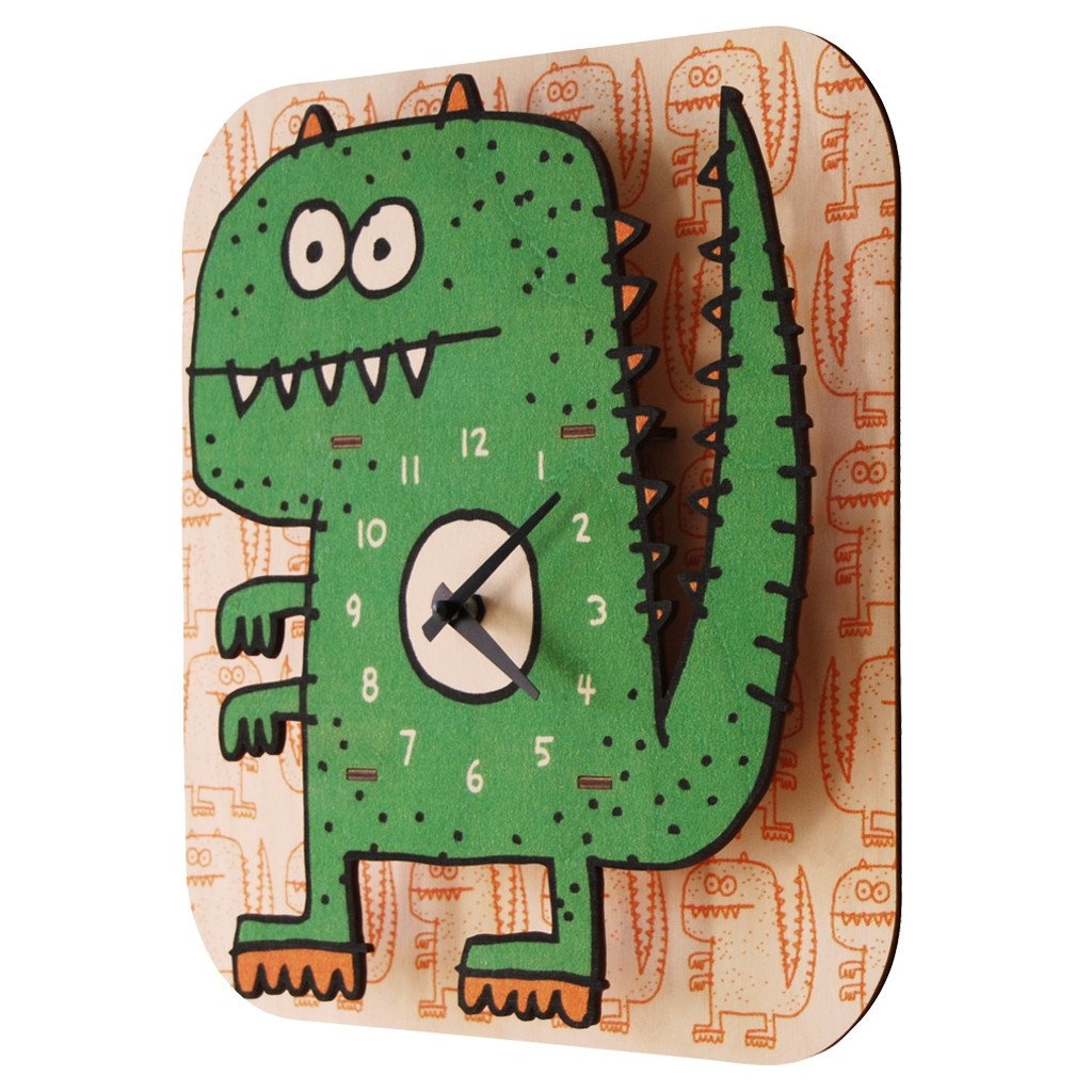 美國Modern Moose | 恐龍 3D立體掛鐘 AAA