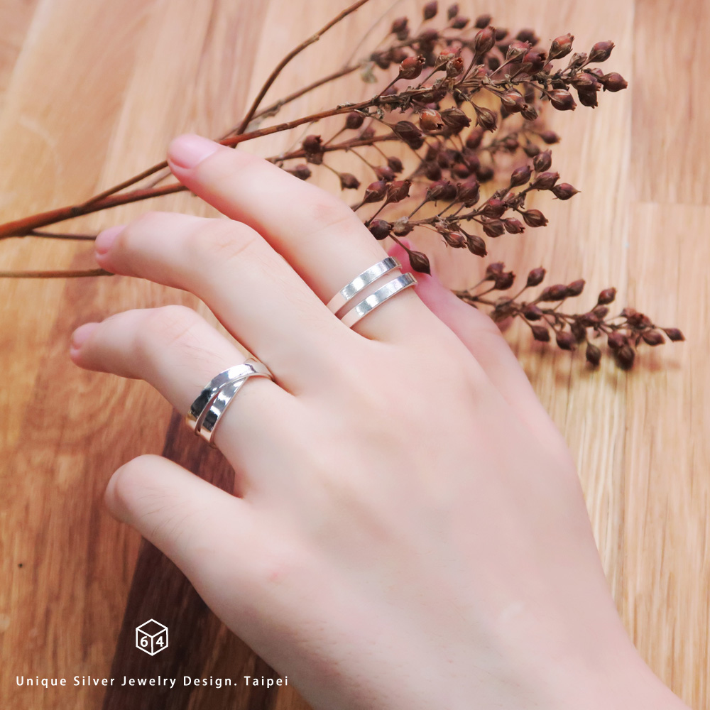 二迴纏繞銀戒 925純銀戒指