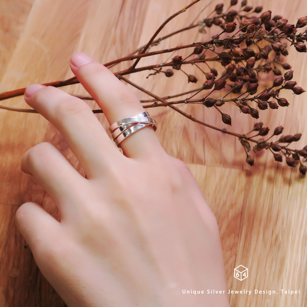 三迴纏繞銀戒 925純銀戒指