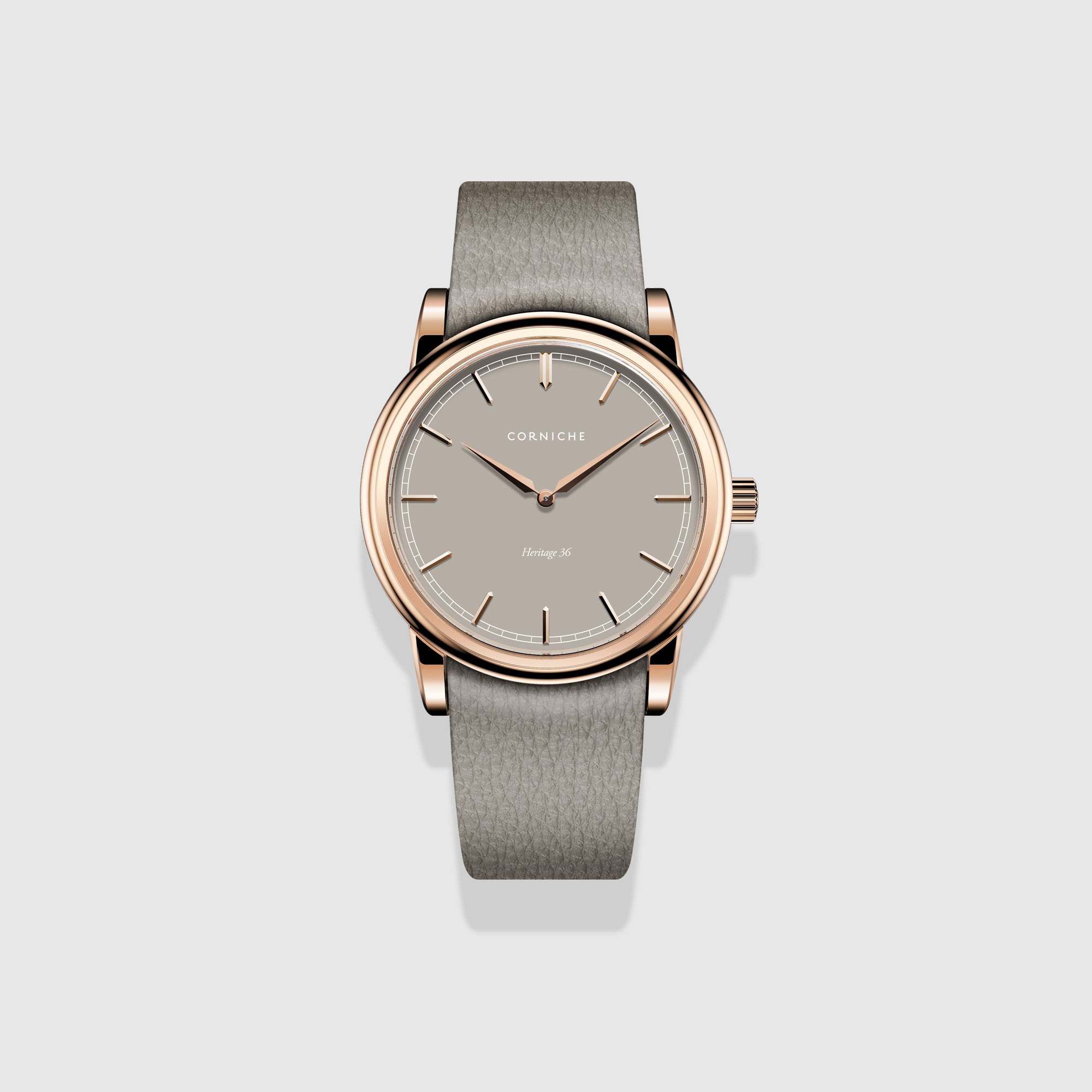 Heritage 36 - Rose Gold with Taupe Dial