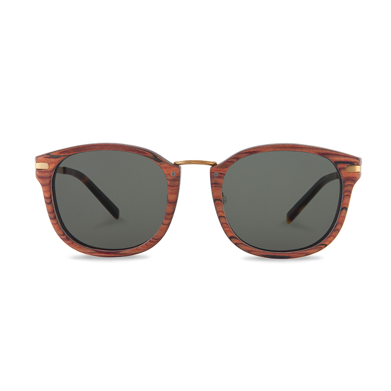 原木太陽眼鏡-Herrmann-花梨木/墨綠色鏡片