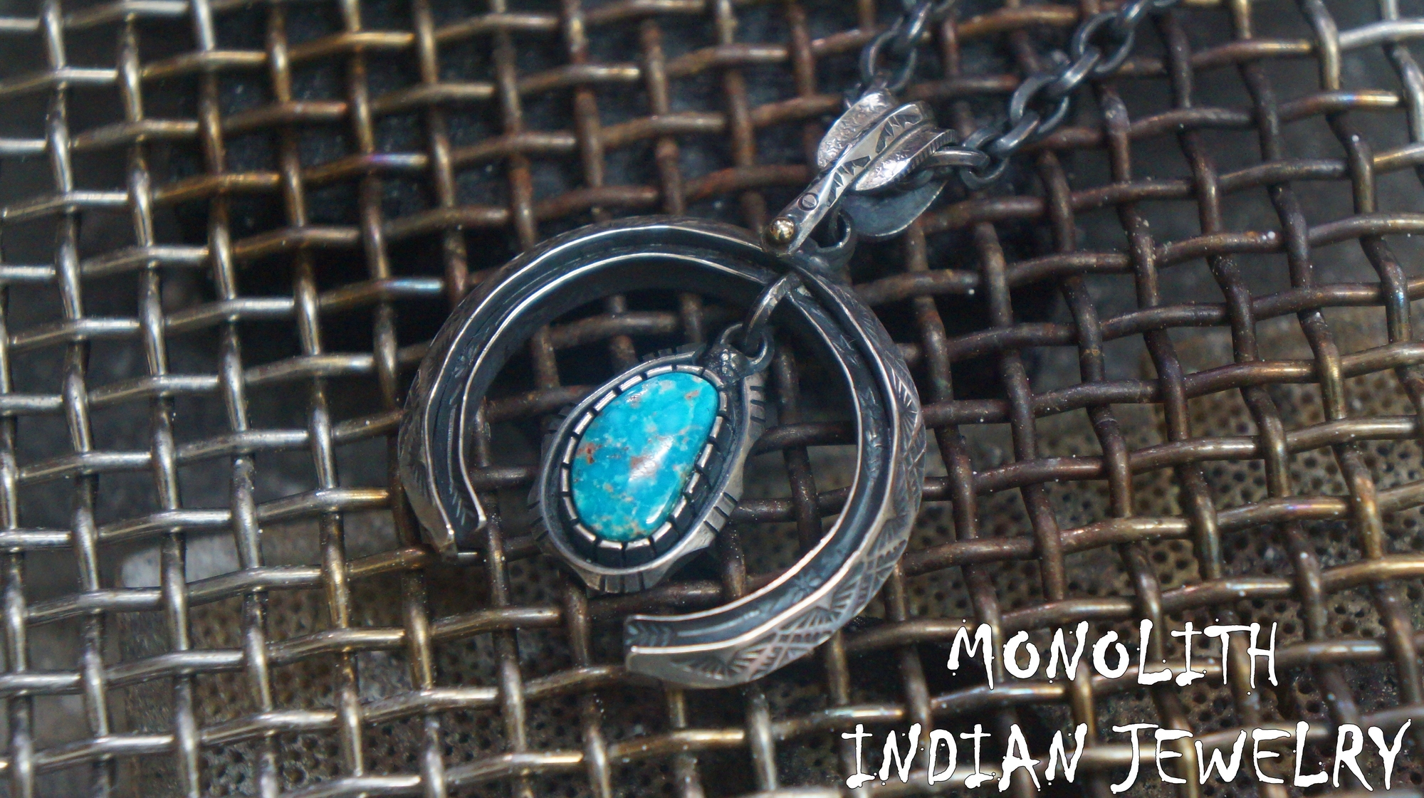 Turquoise mountain NAJA 14K 銀幣【吊墜】