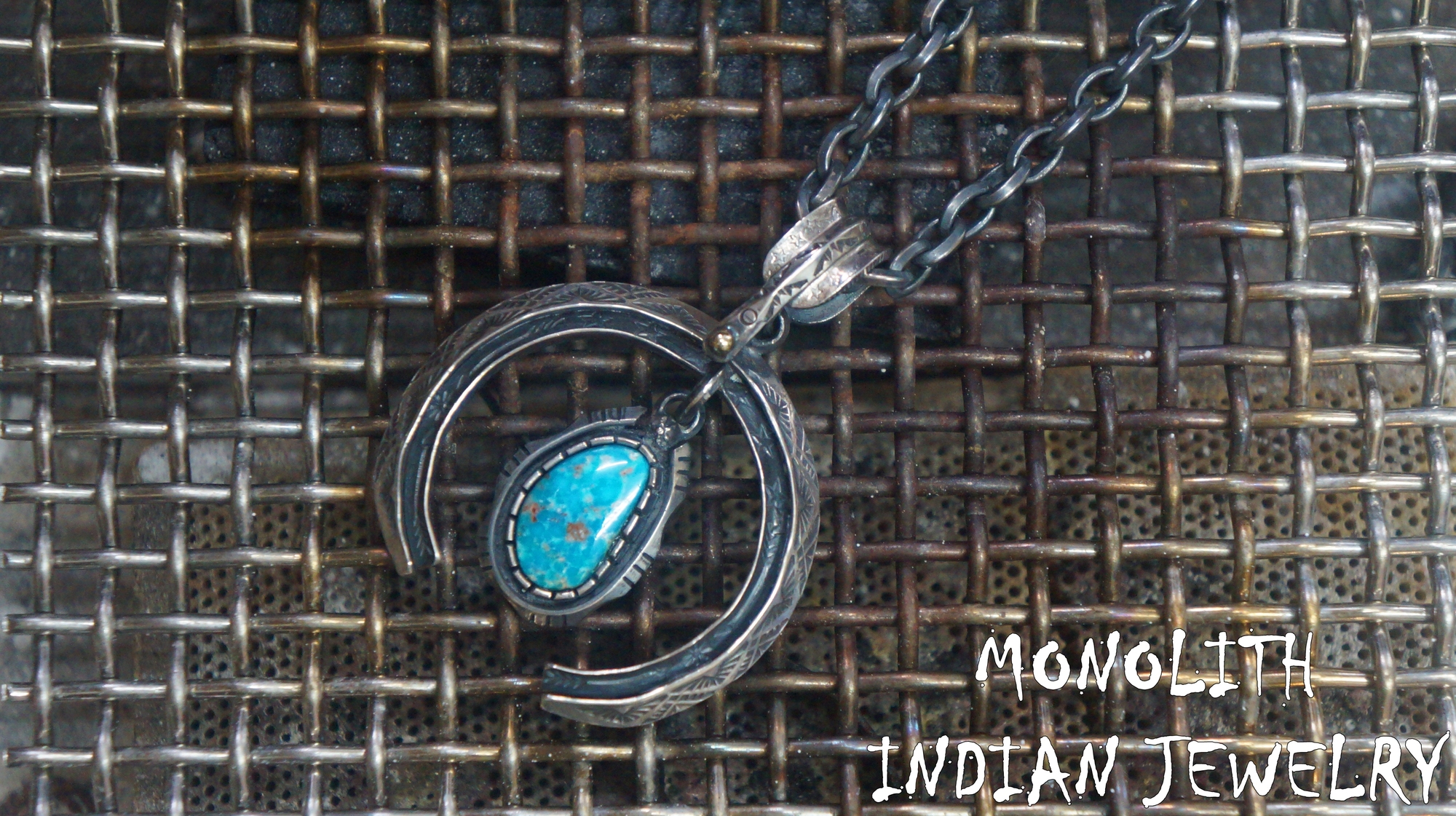 Turquoise mountain NAJA 14K 銀幣【吊墜】