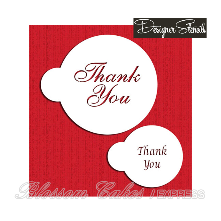 Designer Stencils - Thank You Cookies, Set of 2