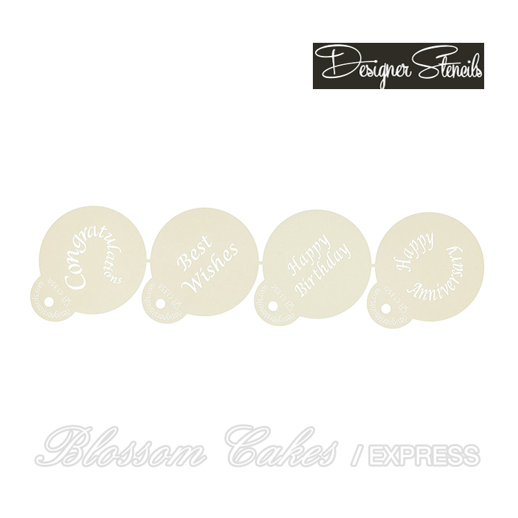 Designer Stencils - Occasions Cookie Tops, Set of 4
