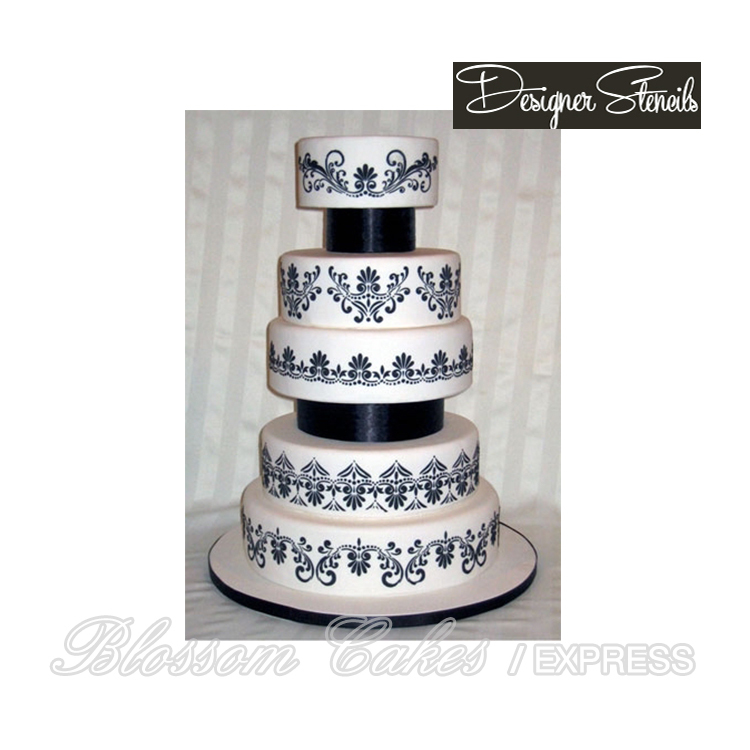 Designer Stencils - Fleur de Lis Side Tier 2