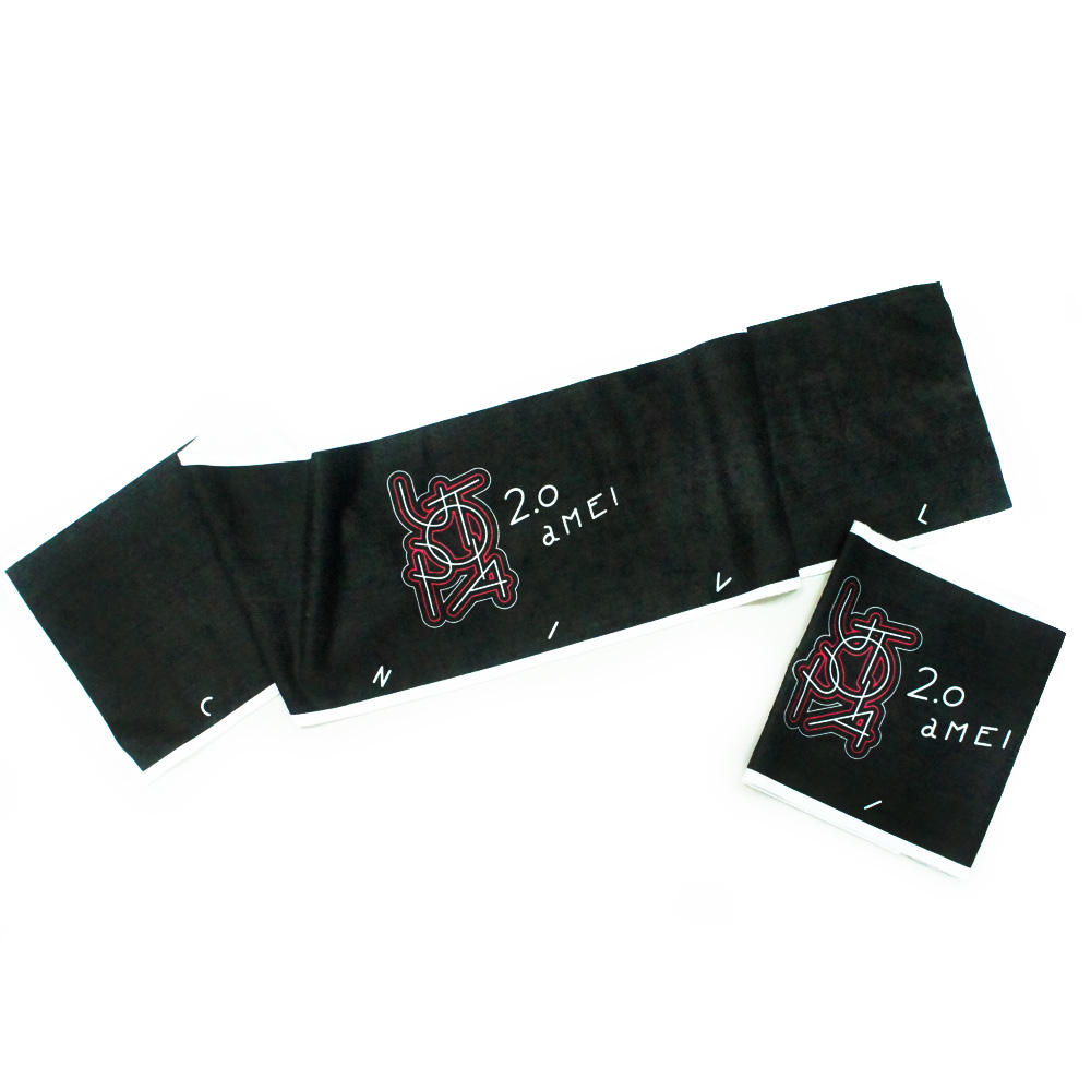 張惠妹 烏托邦2.0慶典 LOGO黑潮毛巾