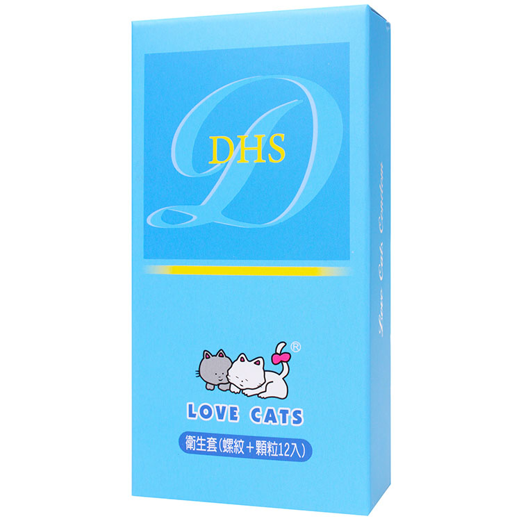 愛貓螺紋顆粒保險套 12片裝