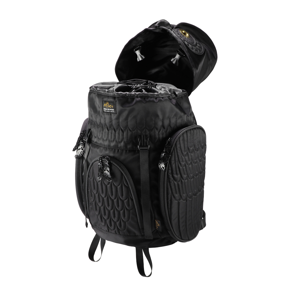 バッグ MORN CREATIONS owl backpack Owl KIDS SMALL BLACK 3D backpack MORN CREATIONS bag INFANT