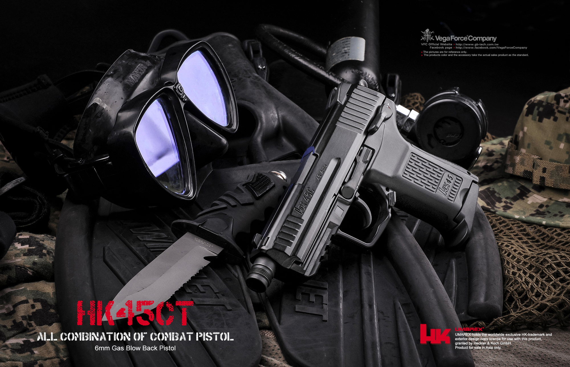 VFC/Umarex - HK45CT AIRSOFT GBB Pistol (Asia Edition)