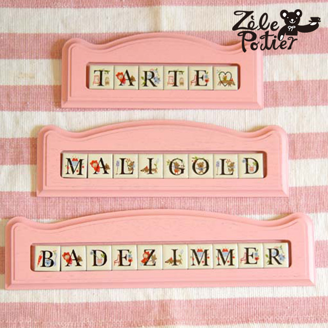 Zelepotier DIY磁磚木字牌
