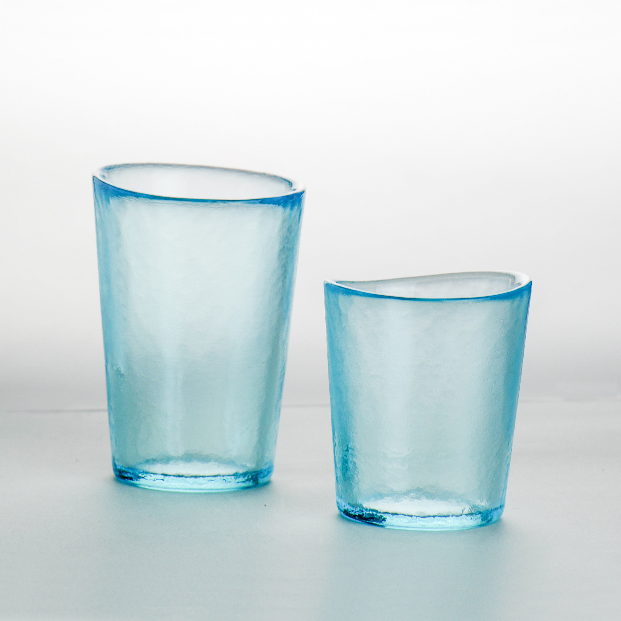 手感玻璃杯(高)-水波藍