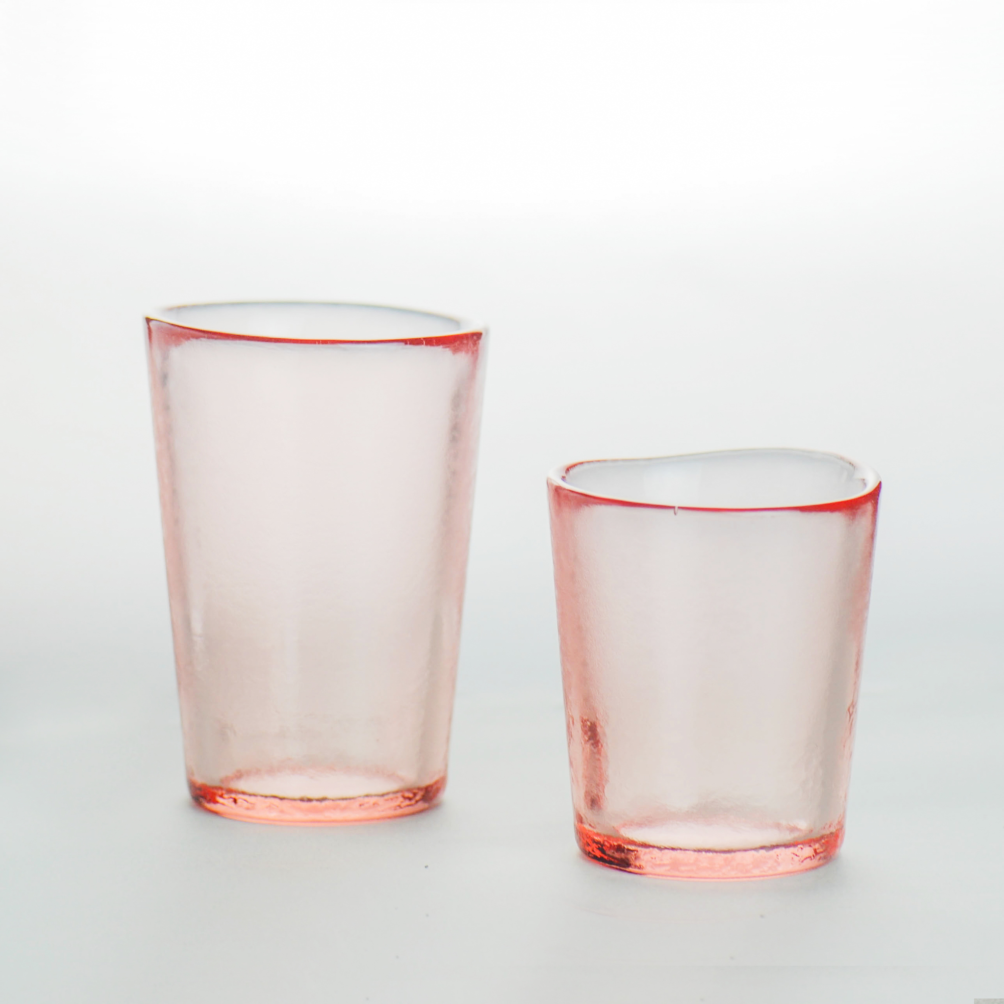 手感玻璃杯(高)-暖櫻粉