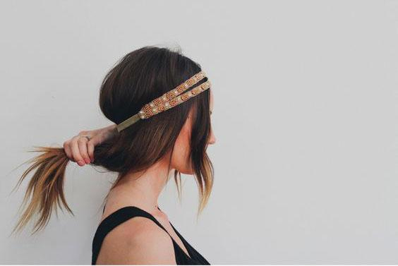 髮帶穿搭造型 髮帶變化怎麼綁 歐美波希米亞