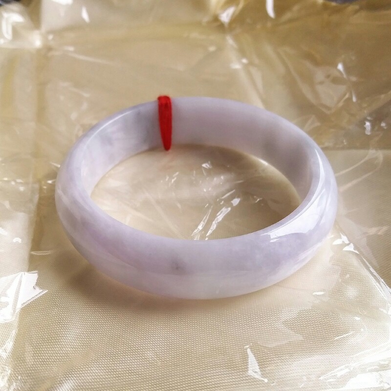 J500 冰糯春彩帶紫玉鐲 59mm (1.57)