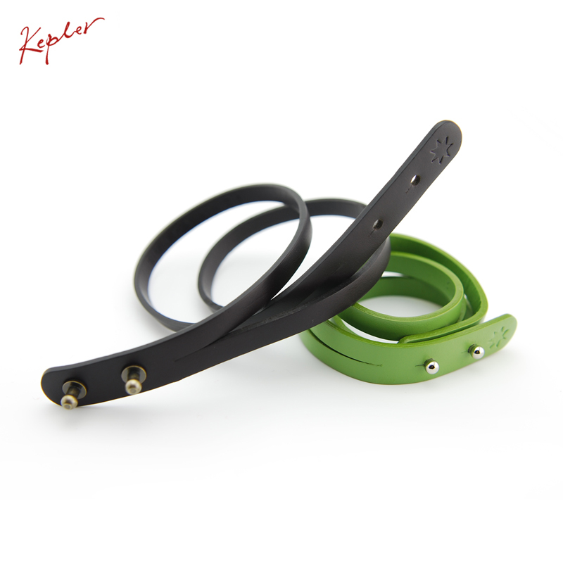 孫燕姿 克卜勒Kepler 皮革手環 (深咖啡／草原綠)