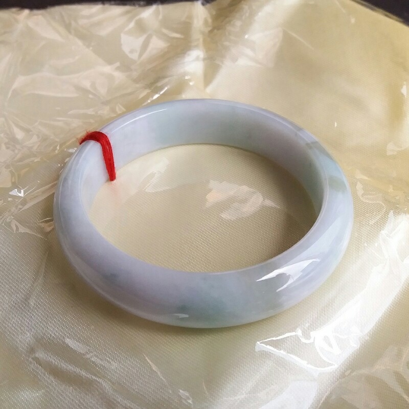 J499 冰糯春彩玉鐲 56.5mm (1.52)