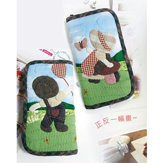 販售原尺寸【紙型+彩色說明書】(甜蜜日記手作長夾)