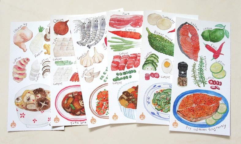 針線球_常在家的家常菜_明信片組