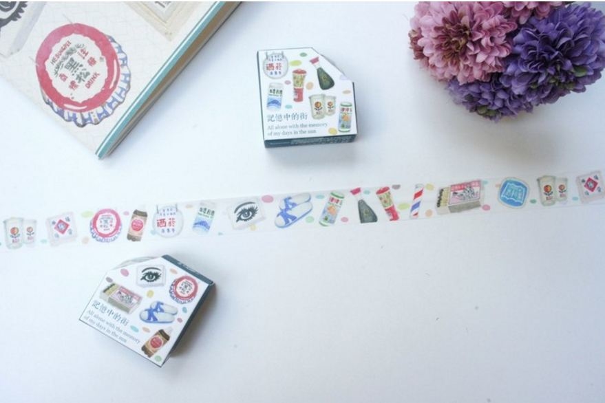 針線球_記憶中的街_紙膠帶