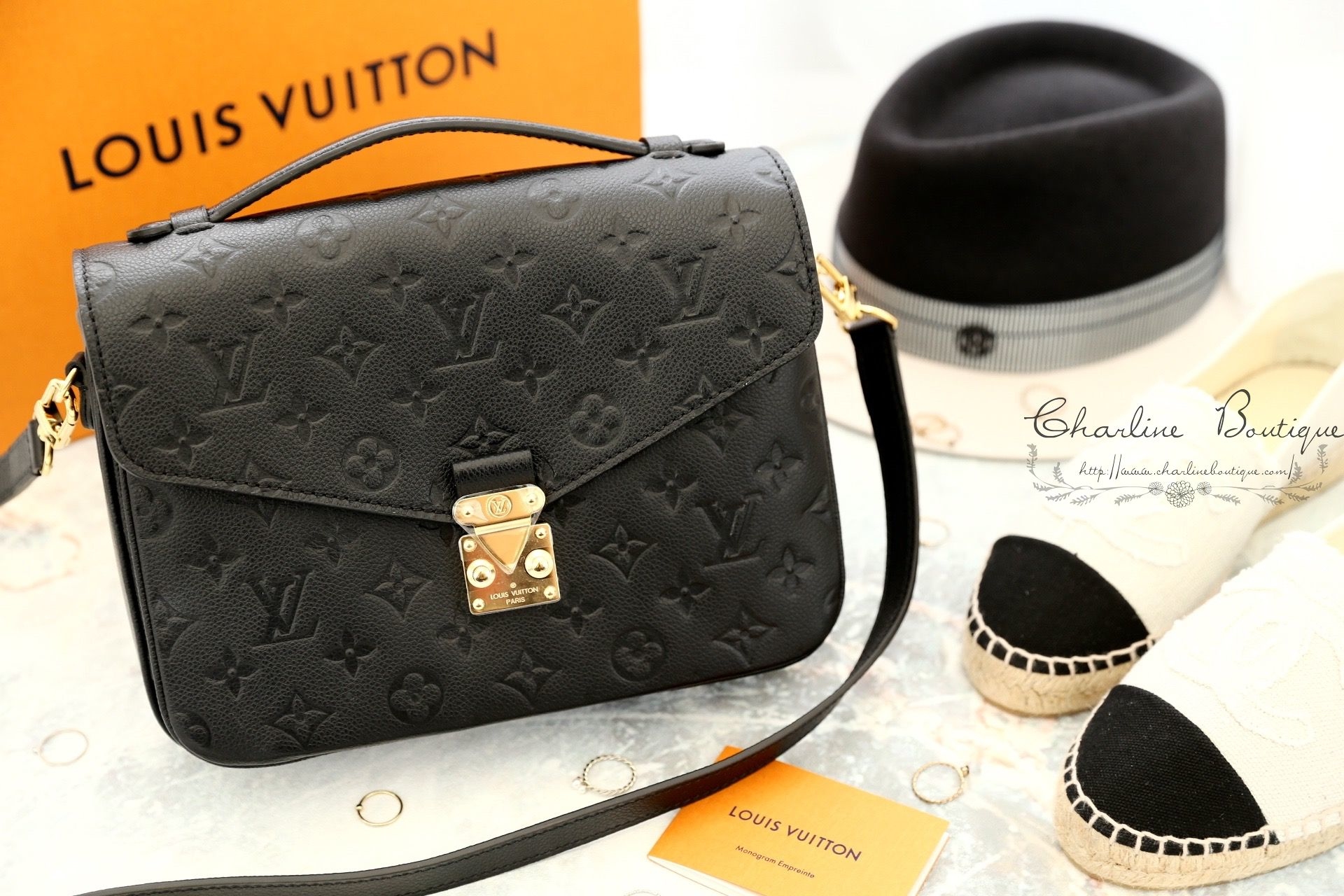 Louis Vuitton Pochette Metis 黑色復古肩背手提包