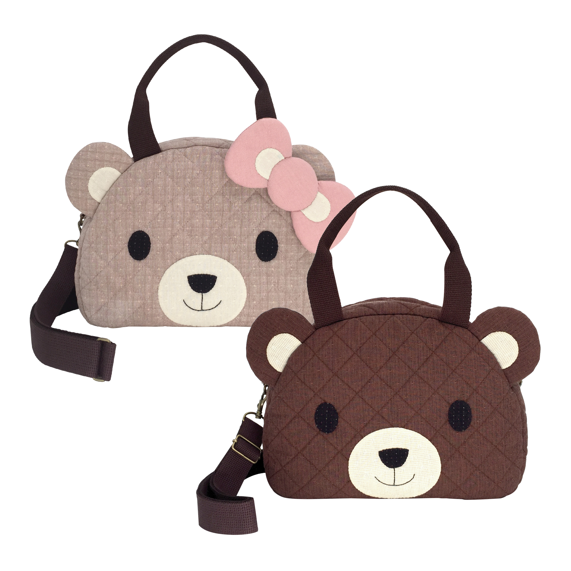 販售原尺寸【紙型+彩色說明書】(陽光比爾/萌萌貝兒-側背手提兩用包)